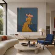 Vintage Americana Art | Azure Hour With Cocktail