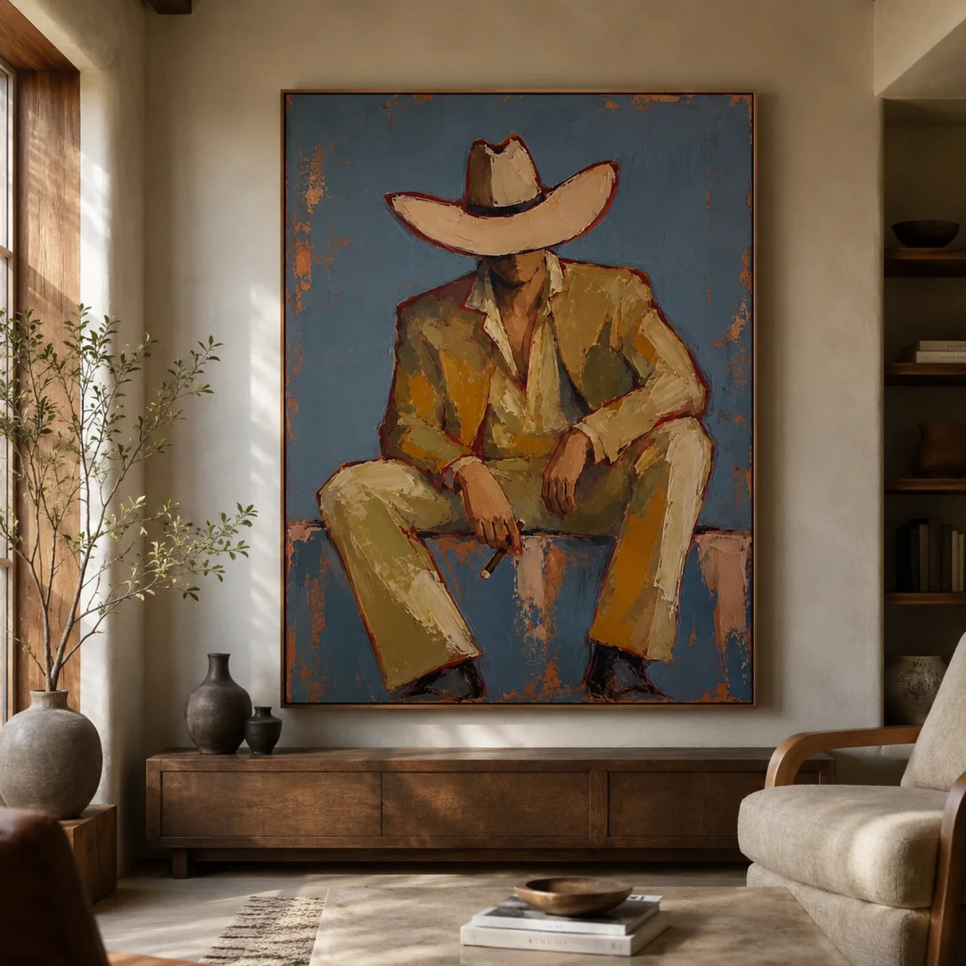 Vintage Americana Art | The Silence Beneath the Brim