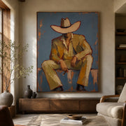 Vintage Americana Art | The Silence Beneath the Brim