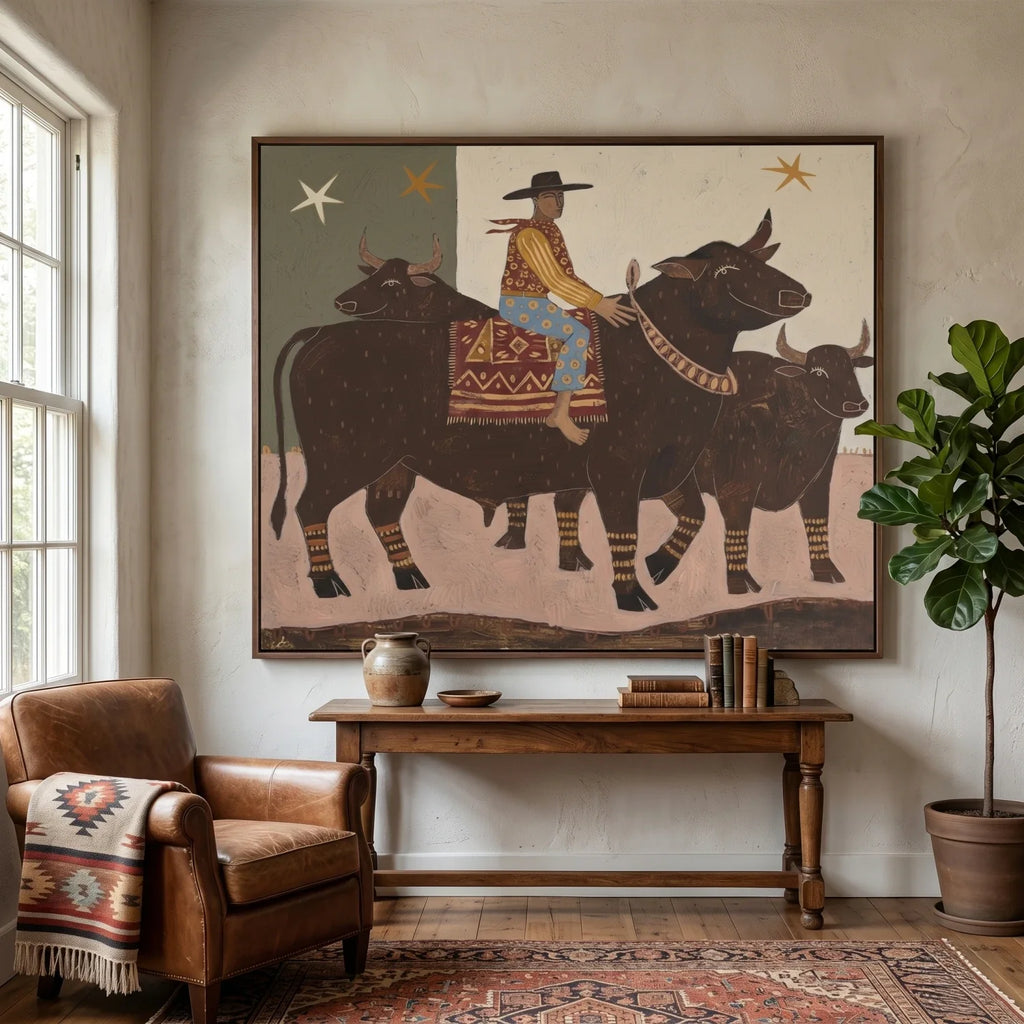 Vintage Americana Art | Star Herder