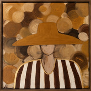 Vintage Americana Art | Swirl Hat Portrait