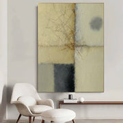 Wabi-Sabi Art | Cracked Neutral Grid