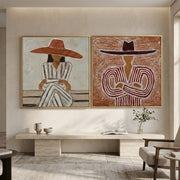 Vintage Americana Art | Duet in Ochre
