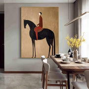 Vintage Americana Art | Crimson Solitude