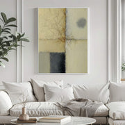 Wabi-Sabi Art | Cracked Neutral Grid