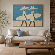 Vintage Americana Art | Coastal Cowboy Surfers