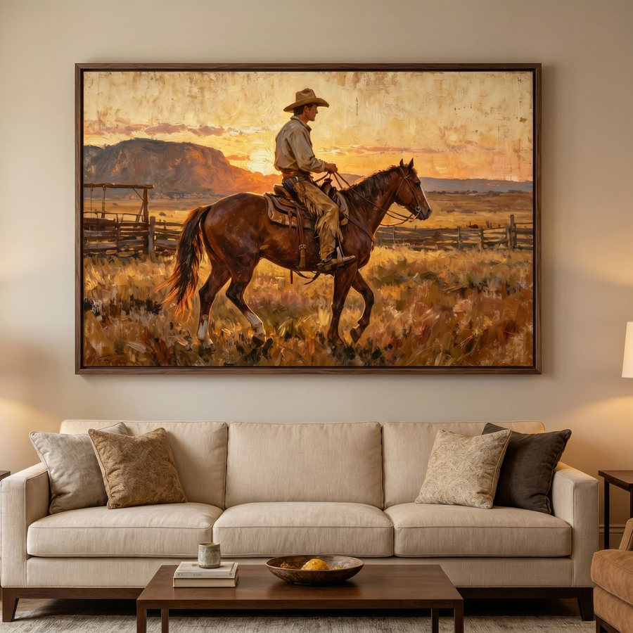 Vintage Americana | Sunset Cowboy Ride