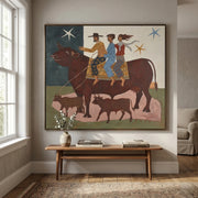 Vintage Americana Art | Cattle Journey