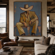 Vintage Americana Art | The Silence Beneath the Brim