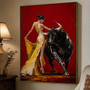 POP Art | Lady & Fighting Bull