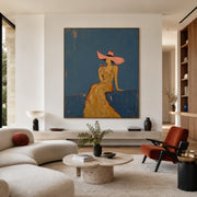 Vintage Americana Art | Azure Hour With Cocktail