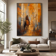 Vintage Americana Art | Through the Golden Birch Silence