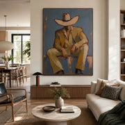 Vintage Americana Art | The Silence Beneath the Brim