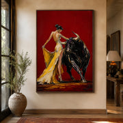 POP Art | Lady & Fighting Bull