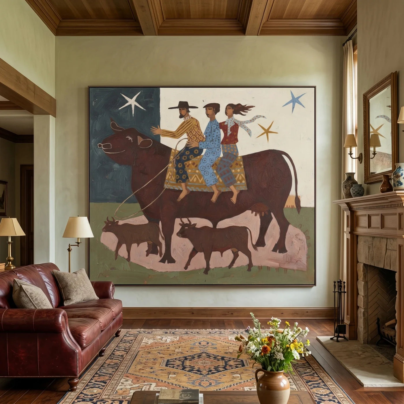 Vintage Americana Art | Cattle Journey