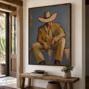 Vintage Americana Art | The Silence Beneath the Brim