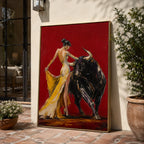 POP Art | Lady & Fighting Bull