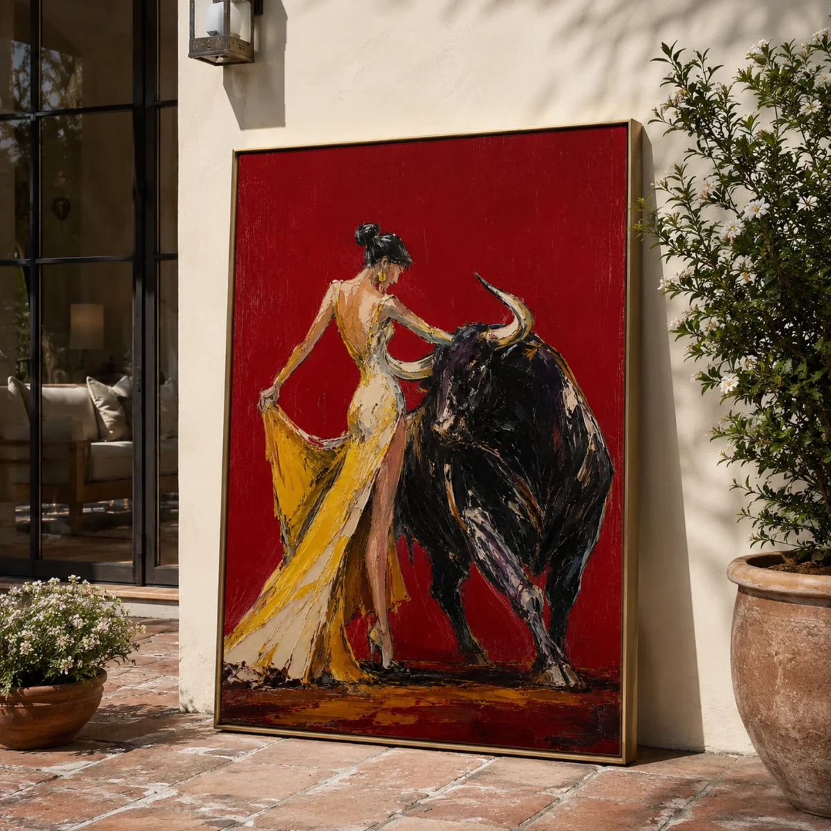 POP Art | Lady & Fighting Bull