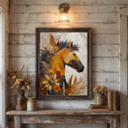 3D-Textured Art | Golden Harvest Horse