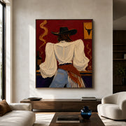 POP Art | Saloon Cowgirl’s Back View