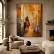 Vintage Americana Art | Through the Golden Birch Silence