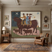 Vintage Americana Art | Cattle Journey
