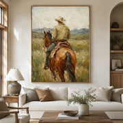 Vintage Americana Art | The Silence Beyond the Saddle