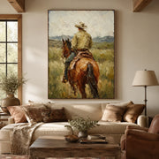 Vintage Americana Art | The Silence Beyond the Saddle
