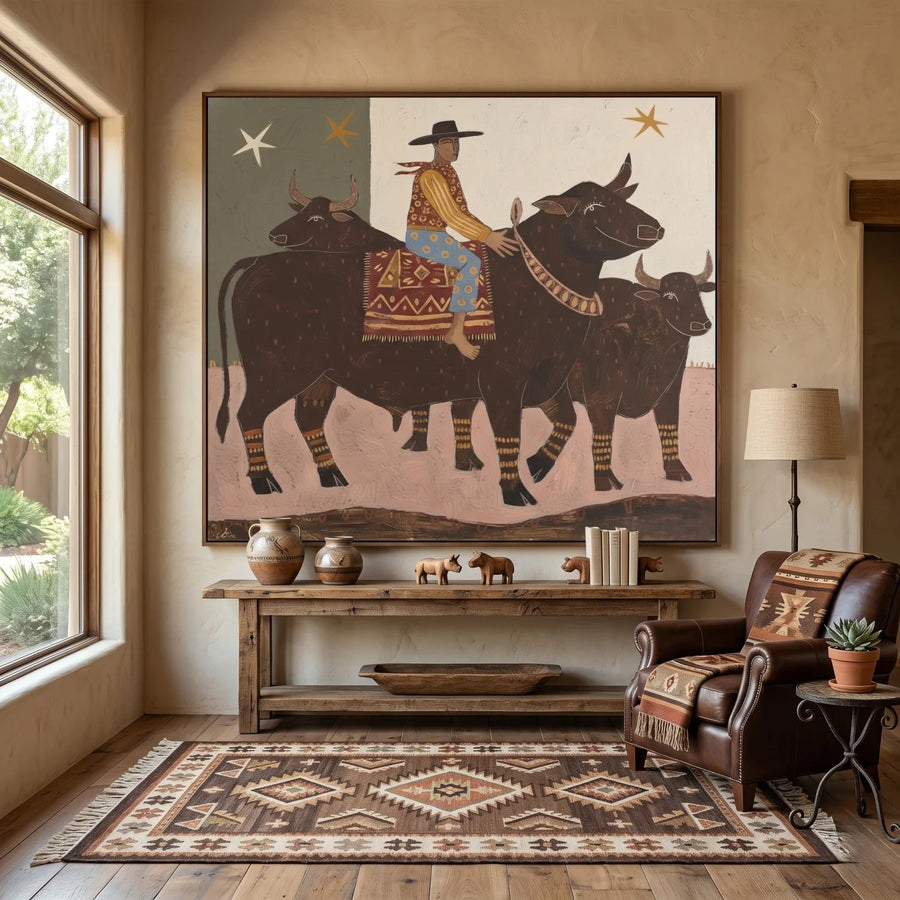 Vintage Americana Art | Star Herder