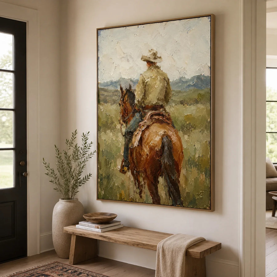 Vintage Americana Art | The Silence Beyond the Saddle