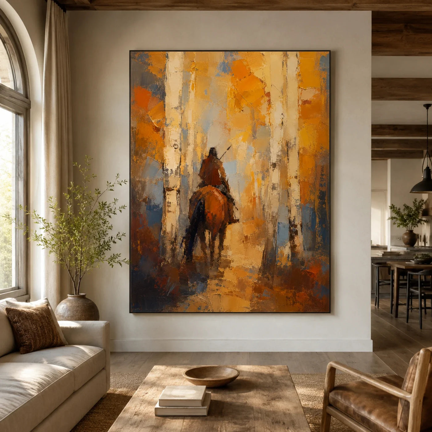 Vintage Americana Art | Through the Golden Birch Silence