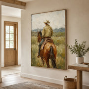 Vintage Americana Art | The Silence Beyond the Saddle