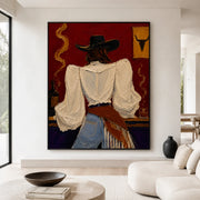 POP Art | Saloon Cowgirl’s Back View