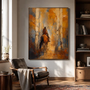 Vintage Americana Art | Through the Golden Birch Silence