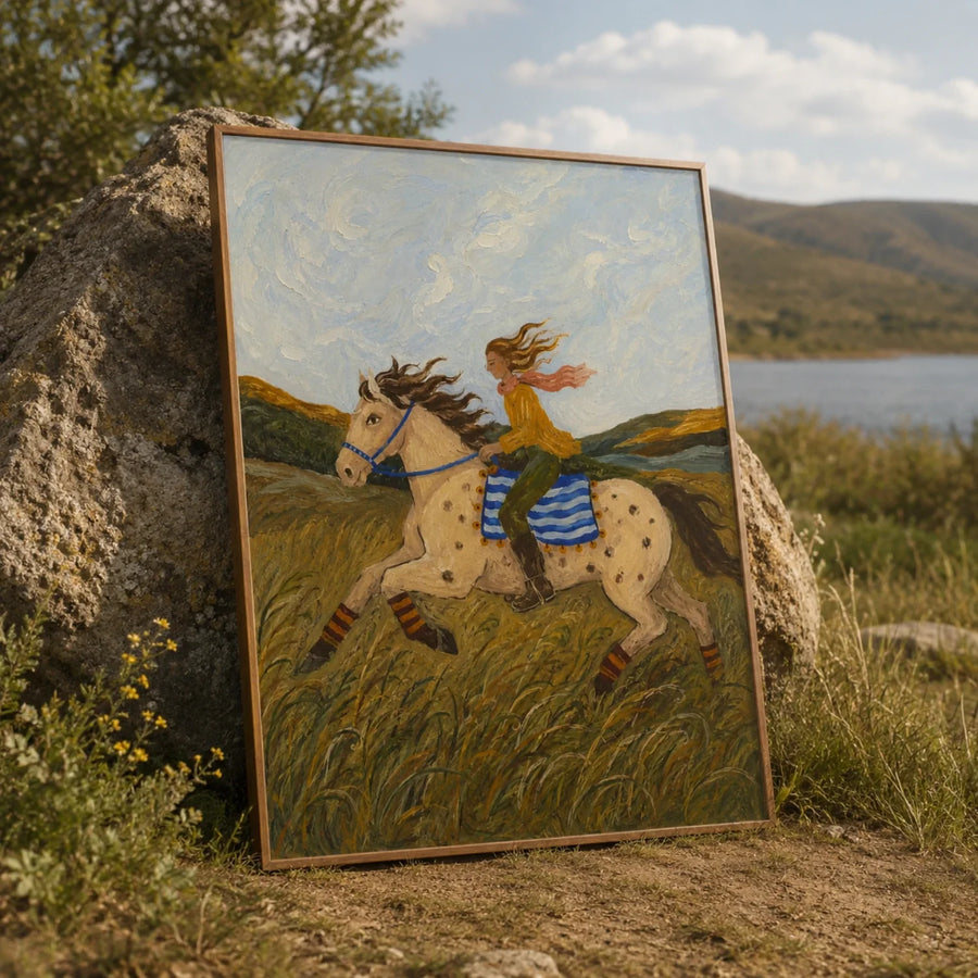 Vintage Americana Art | Where the Wind Learns Her Name