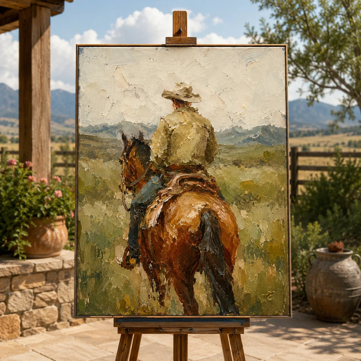 Vintage Americana Art | The Silence Beyond the Saddle
