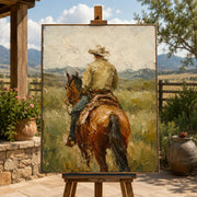 Vintage Americana Art | The Silence Beyond the Saddle