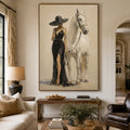 Vintage Americana Art | Champagne White Steed