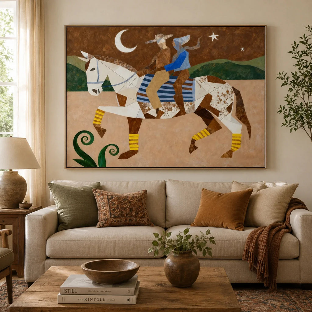 Vintage Americana Art | Moonlit Passage