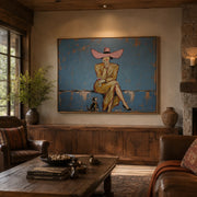 Vintage Americana Art | Western Lady’s Sip-1