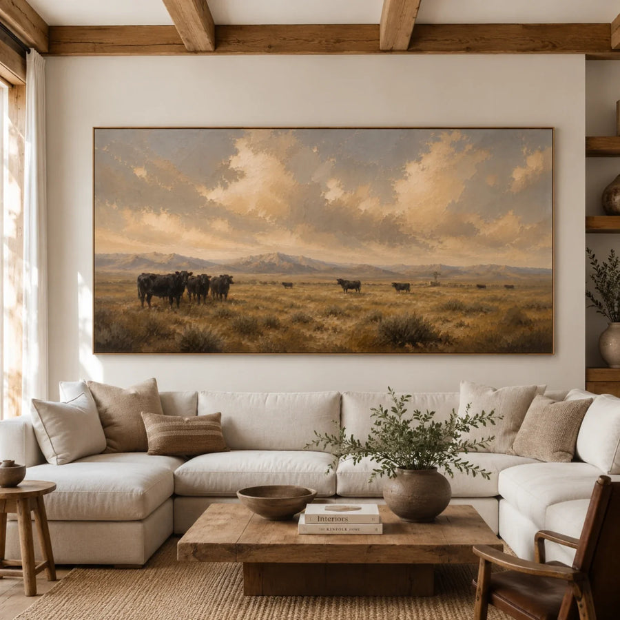 Vintage Americana Art | Where the Sky Learns Silence