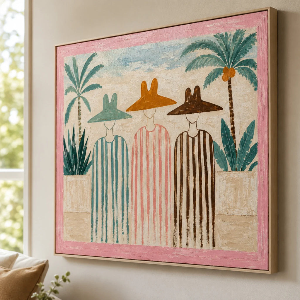 Vintage Americana Art | Beneath the Palms