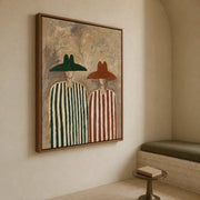 Vintage Americana Art | Two Wanderers In Stripes