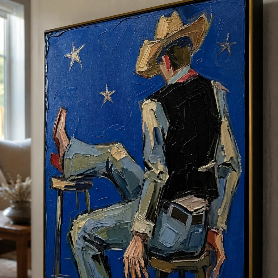 POP Art | Blue Night Cowboy