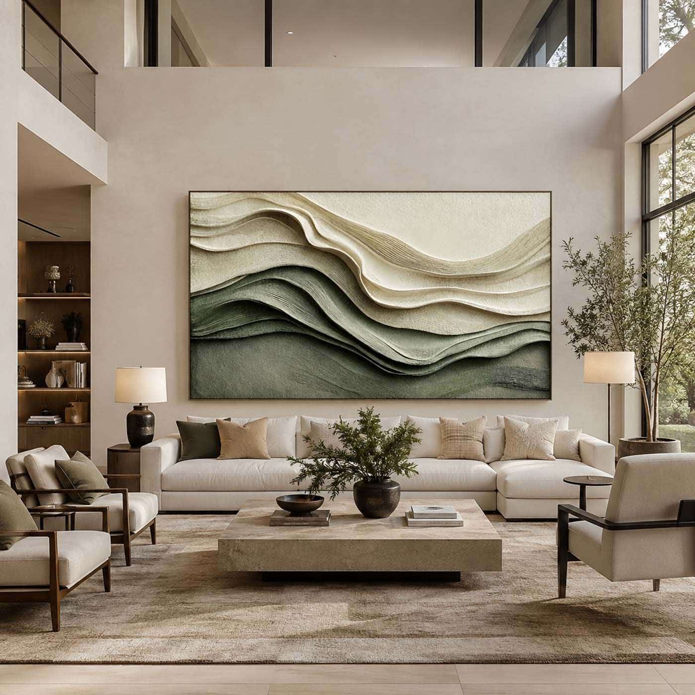 3D Texture Abstract Art｜Layered Wave Abstract Wall Art