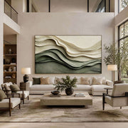 3D Texture Abstract Art｜Layered Wave Abstract Wall Art