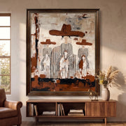 Vintage Americana Art | Plainsfolk at Dusk