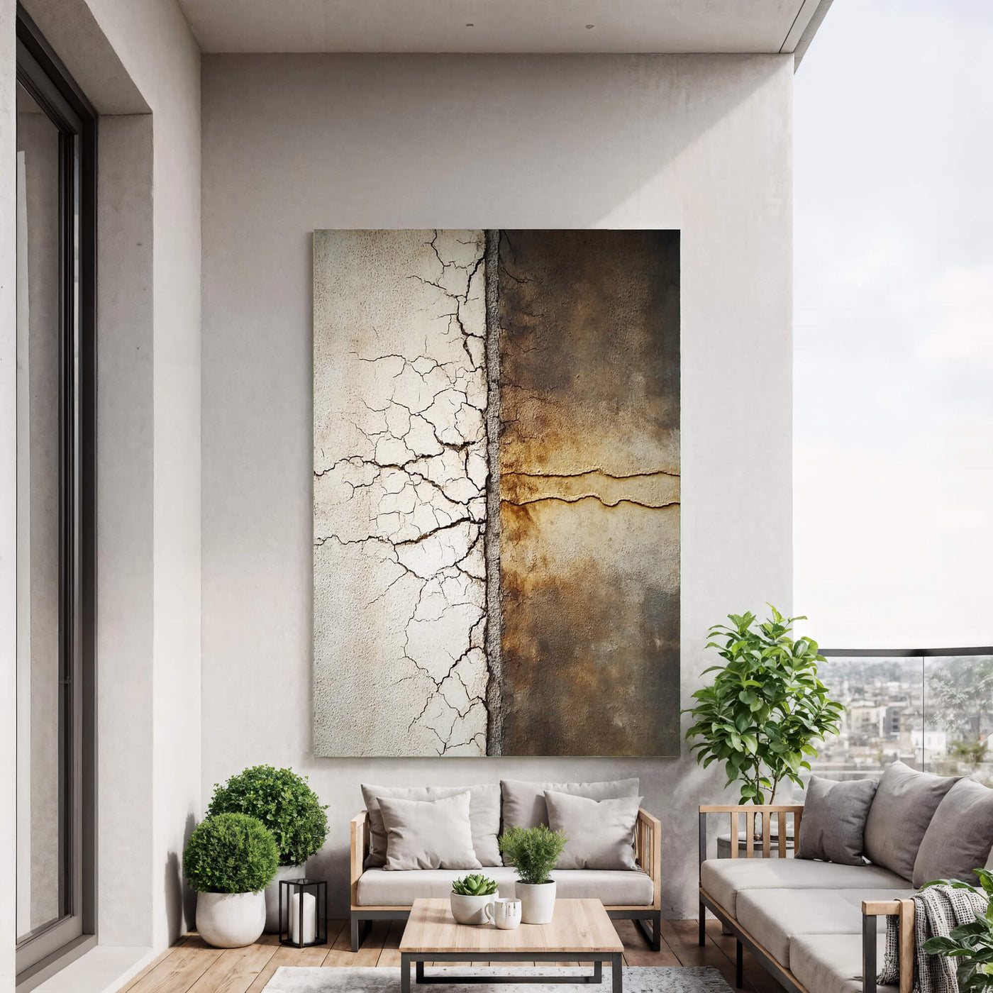 Wabi-Sabi Art | Cracked Wall Divide