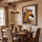 3D-Textured Art | Golden Harvest Horse