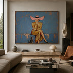 Vintage Americana Art | Western Lady’s Sip-1